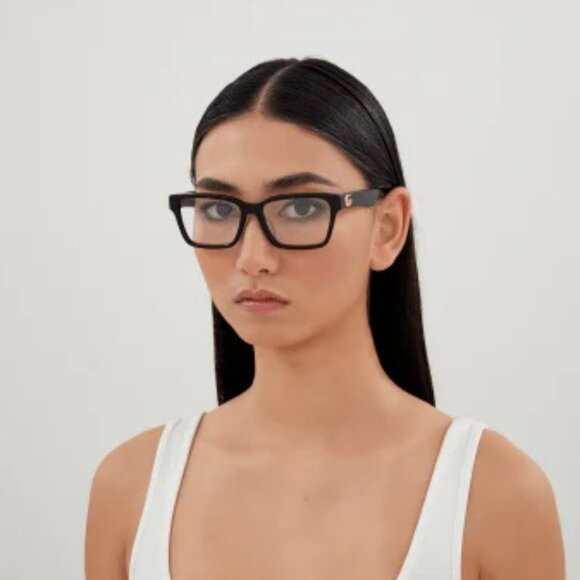Gucci GG1476OK 001 BRAND NEW Eyeglasses Black Rectangle Women